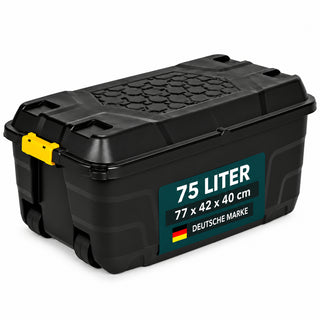 XL Transportbox "Heavy Duty" mit Deckel - rollbar - 75 Liter Volumen