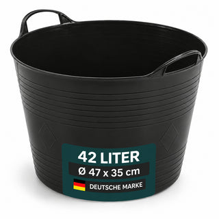 Flexibler Mehrzweckkorb 42 Liter (Schwarz)