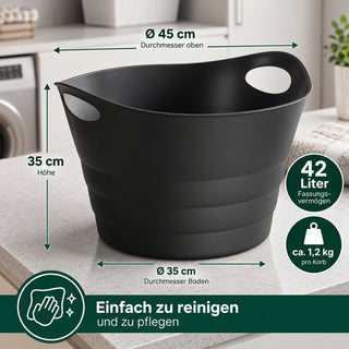 2 x Mehrzweckkorb 'Honey' in Schwarz