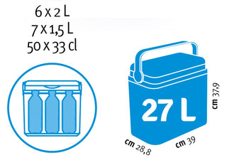 Kühlbox 27 Liter (Farbe wählbar)