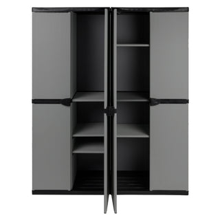 Modularer Kunststoffschrank 'Armadio' 2er Set - Universalschrank 3 Böden + Spindschrank mit Freifach