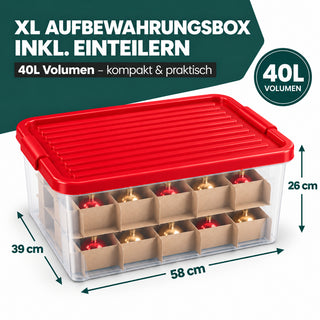 X-Mas Box mit Einteilern und abschließbarem Deckel - 1 Stück