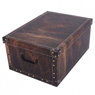 Dekokarton - Motiv: Leder Dunkel