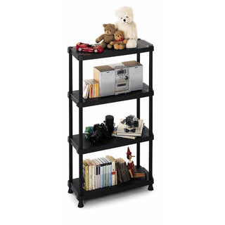 Set: 2 x TERRY Kunststoff-Haushaltsregal 12", 60 x 30 x 132 cm (schwarz)
