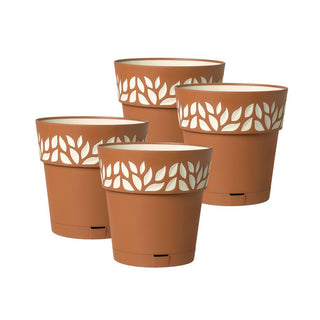 Set: 4 x Pflanztöpfe "Cloe" 15x15 cm (Farbe wählbar)
