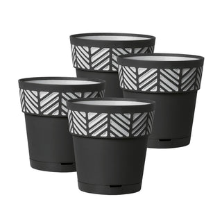 Set: 4 x Pflanztöpfe "Orfeo" 20x20 cm (Farbe wählbar)