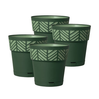 Set: 4 x Pflanztöpfe "Orfeo" 20x20 cm (Farbe wählbar)