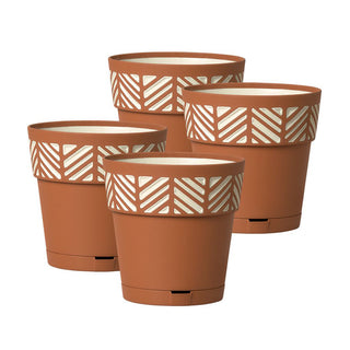 Set: 4 x Pflanztöpfe "Orfeo" 20x20 cm (Farbe wählbar)