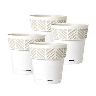 Set: 4 x Pflanztöpfe "Orfeo" 20x20 cm (Farbe wählbar)