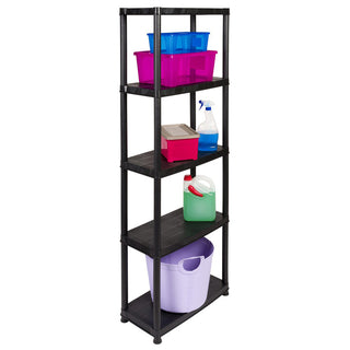 Set: 2 x PRIMO PLUS - Kunststoffregal 12 Zoll (Schwarz)