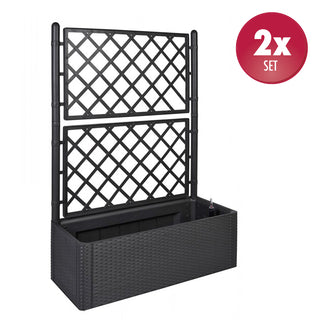 Spaliere und Pflanzkästen, Rattan, Anthrazit (frei kombinierbar)