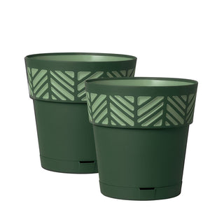 Set: 2 x Pflanztöpfe "Orfeo"  25x25 cm (Farbe wählbar)