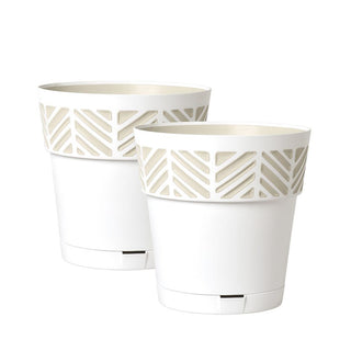 Set: 2 x Pflanztöpfe "Orfeo"  25x25 cm (Farbe wählbar)