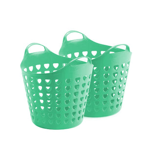 Set: 2 x Flexi Korb 35 Liter mit Loch (Farbe wählbar)