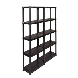 Set: 2 x PRIMO PLUS - Kunststoffregal 12 Zoll (Schwarz)