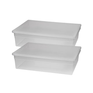 Set: 2 x LightBox 52 XL mit Deckel, halbhoch, 22 Liter