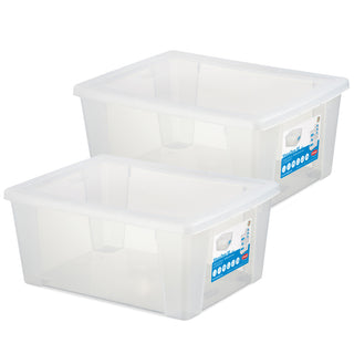 Set: 2 x Visualbox mit Deckel in Transparent (Größe wählbar)