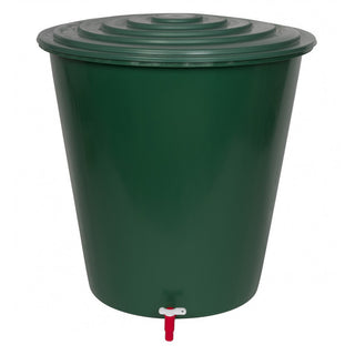 Kreher XXL Regentonne in Grün mit Deckel und Hahn  (Ausführung wählbar)