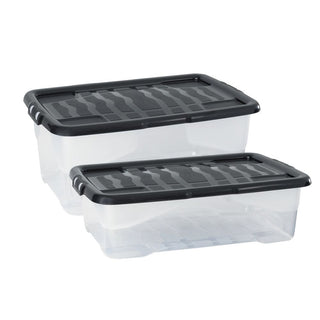 Curve Boxen-Set 42 und 30 Liter in Transparent