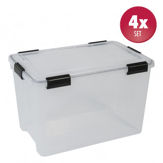 4 x Box mit Dichtung 70 Liter Volumen