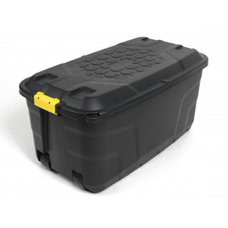 XXL Rollbox/Kissenbox mit Deckel, 145 Liter (Schwarz)