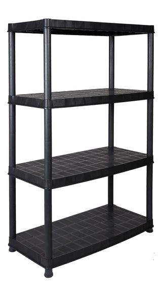 Set: 2 x DELUXE - Schwerlastregal 18 Zoll Regal mit 4 Böden (Schwarz)