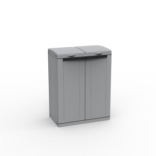XL Gartenschrank Kunststoffschrank Müllschrank "EcoCab" mit 2 Türen