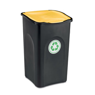Set: 3 x Abfalleimer 50 Liter in Blau, Grün und Gelb