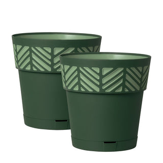 Set: 2 x Pflanztöpfe "Orfeo" 30x29 cm (Farbe wählbar)