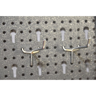 2 x Werkzeuglochwand aus Metall mit 14tlg. Hakenset, 120 x 60 cm