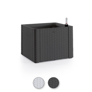 XL Pflanzkasten RATTAN OPTIK in verschiedenen Größen und Farben (Größe/Farbe wählbar)