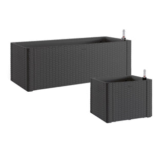 XL Pflanzkasten RATTAN OPTIK in verschiedenen Größen und Farben (Größe/Farbe wählbar)