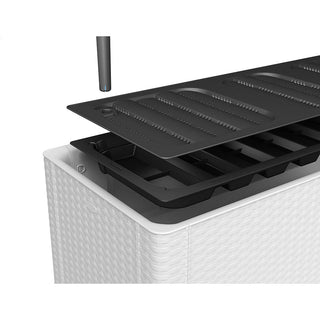 XL Pflanzkasten RATTAN OPTIK in verschiedenen Größen und Farben (Größe/Farbe wählbar)