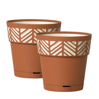 Set: 2 x Pflanztöpfe "Orfeo" 30x29 cm (Farbe wählbar)