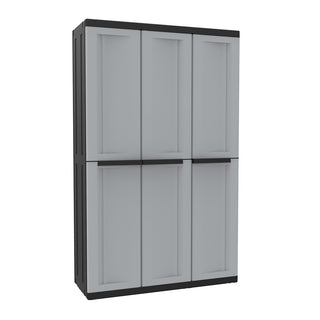 C-Twist Dreitüriger Multifunktionsschrank in Schwarz/Grau (Groß)