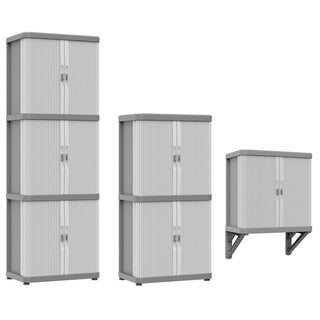 Rolladenschrank "Rolling Space" in Grau (Modelle wählbar)