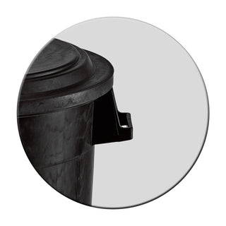 XXL Abfalltonne 120 Liter Volumen mit Deckel, Schwarz