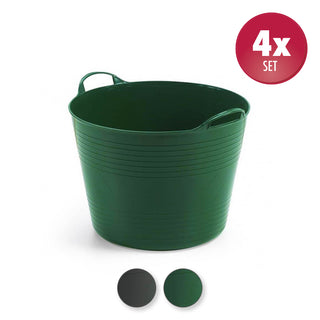 Set: 4 x Flexibler Mehrzweckkorb 42 Liter (Farbe wählbar)
