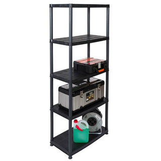Set: 4 x PLATIN - Kunststoffregal 15 Zoll (Schwarz)