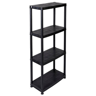 Set: 3 x PRIMO - Kunststoffregal 12 Zoll (Schwarz)