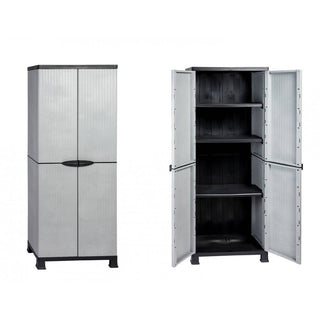 Set: 2 x MADERA - Kunststoffschrank mit 3 Einlegeböden
